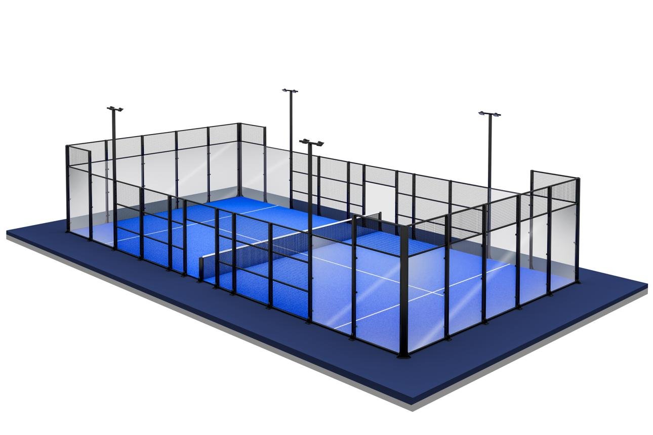 Rendu 3D terrain de padel Classic